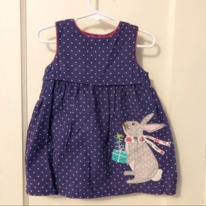 Mini Boden Corduroy Bunny Holiday Dress
